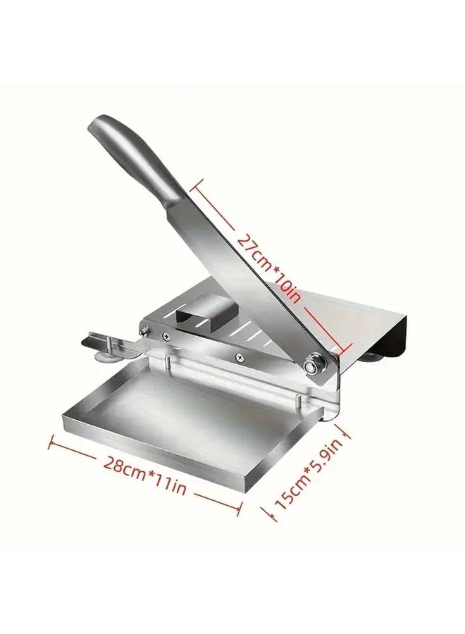 دليل تقطيع اللحوم اليدوي Silver 1 Pack، قطاعة أضلاع متعددة الوظائف من الفولاذ المقاوم للصدأ - Image 4