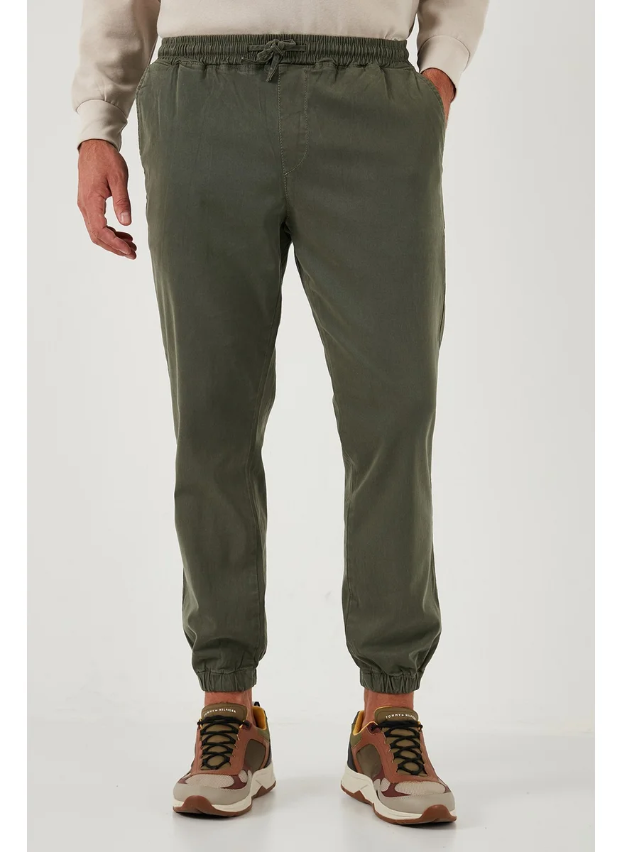 Buratti Stretch Cotton Regular Fit Elastic Leg Jogger Pants Men's Trousers 674004