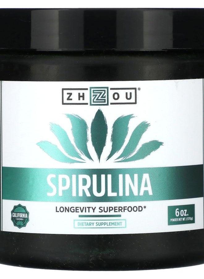 Zhou Nutrition Spirulina Longevity Superfood 6 oz (170 g) 