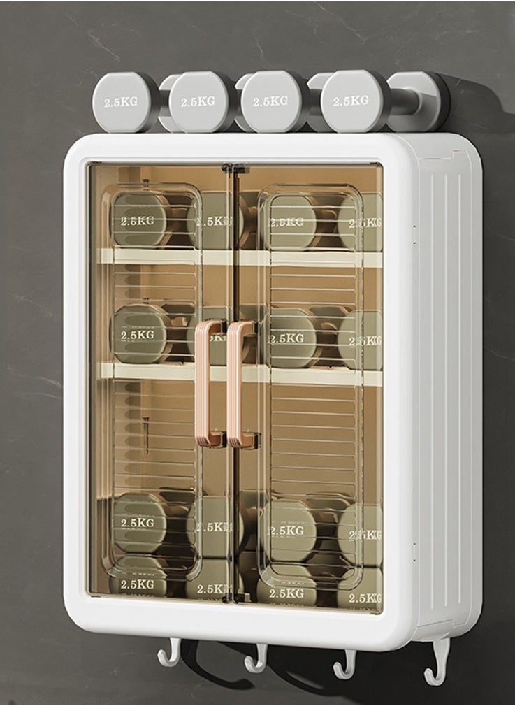 CityRiya-Long Bathroom Wall Cabinet Wall Mounted Bathroom Cabinet 3 Tier Medicine Cabinet with Doors Cupboard Organizer Over The Toilet Space Saver Storage Cabinet for Bathroom Laundry Kitchen Living Room White  - Image 4