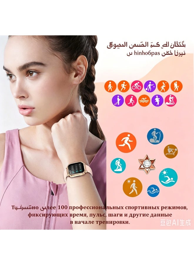 ساعة ذكية نسائية فاخرة للأعمال، شاشة HD مقاس 1.75 بوصة، مكالمات بلوتوث، مقاومة للماء IP68 - Image 5