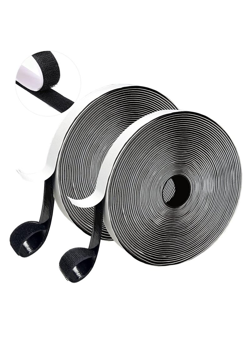 RATSAW - 2 Rolls Self Adhesive Hook and Loop Tape 8M Mounting Adhesive Tape Double Side Sticky Strip for Installation Home Office - Image 1