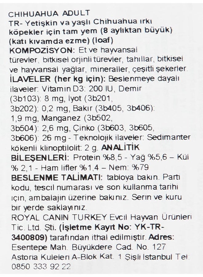 Royal Canin Chihuahua Adult Wet Dog Food - 85G - Image 5