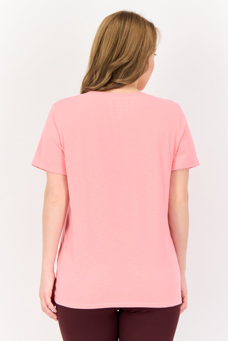 Nike Women Dri-Fit Short Sleeve Training T-shirt, Pink - Image 2