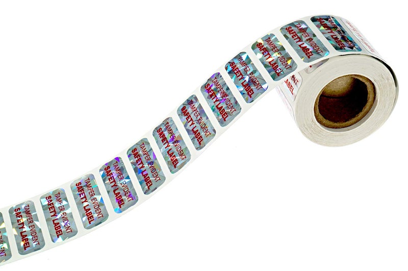 SBlabels Holographic Tamper Evident Labels / 500 Tamper Resistant Shiny Stickers / 1.5" x 0.5" Quality Control Label - Image 3