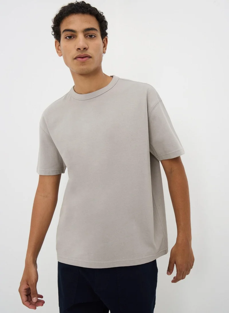 Matalan Grey Heavyweight T-Shirt