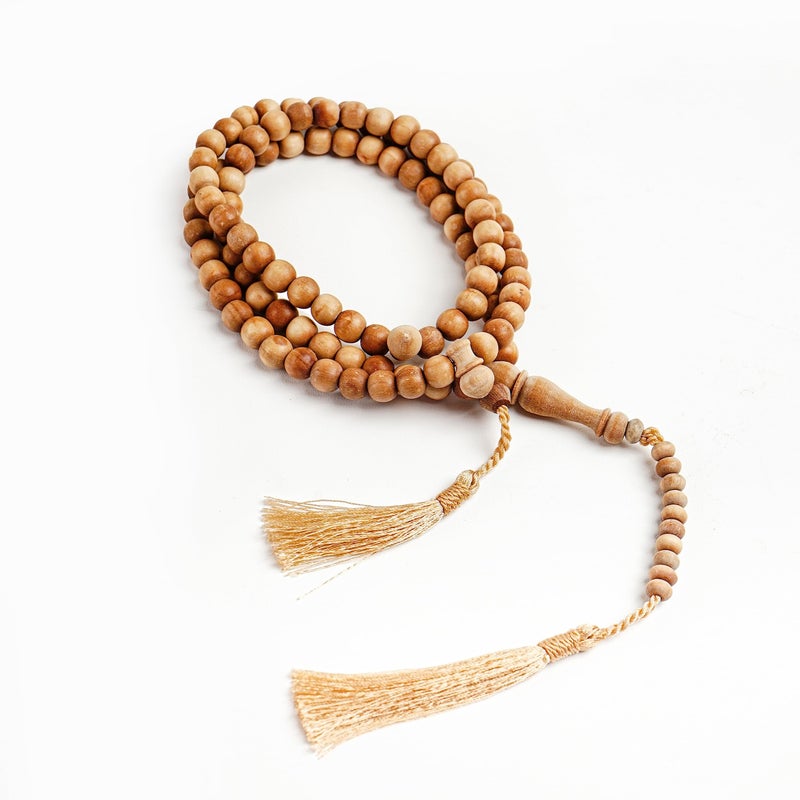 Nusantara Shop Nusantara Shop Sandalwood Tasbih 99 8mm - Islamic Prayer Beads, Tasbeeh, Muslim Rosary, Masbaha, Misbaha, Tesbih, Tespih, Dhikr Beads, Zikr Beads, Sibha, Muslim Mala, Worry Beads, Prayer Counter  - Image 5