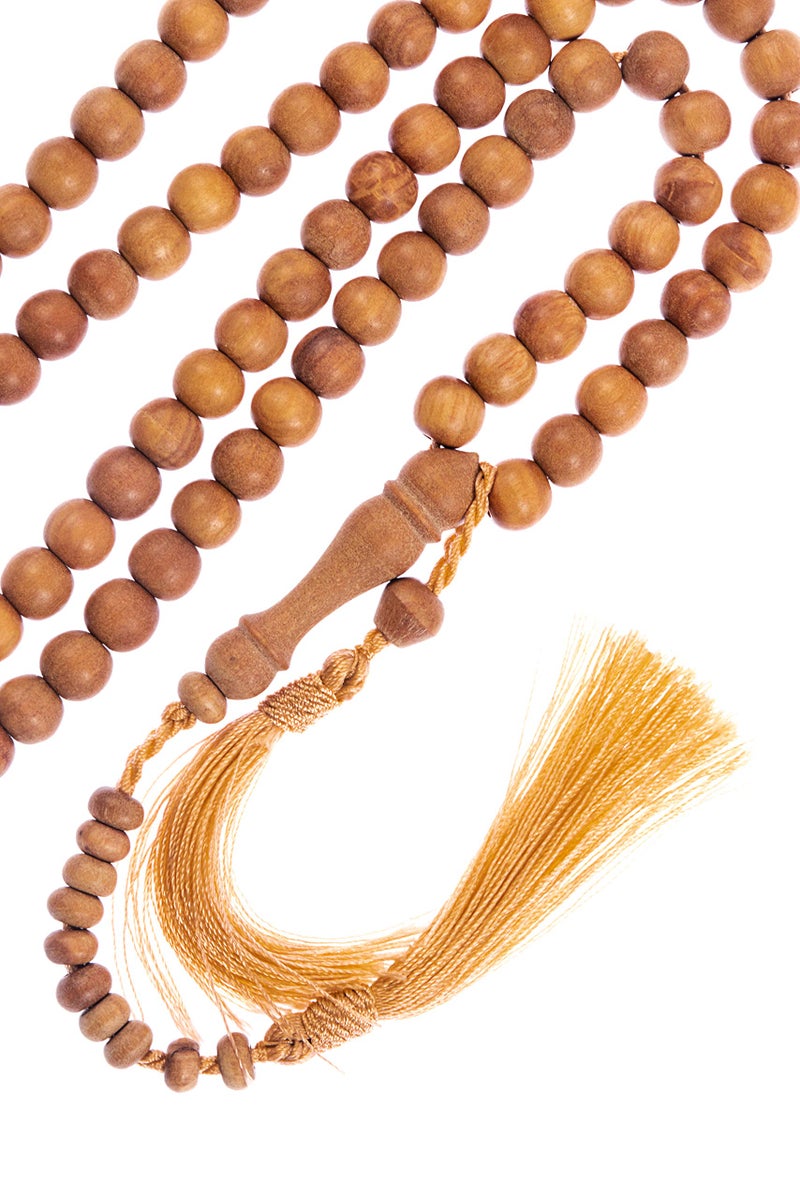Nusantara Shop Nusantara Shop Sandalwood Tasbih 99 8mm - Islamic Prayer Beads, Tasbeeh, Muslim Rosary, Masbaha, Misbaha, Tesbih, Tespih, Dhikr Beads, Zikr Beads, Sibha, Muslim Mala, Worry Beads, Prayer Counter  - Image 3