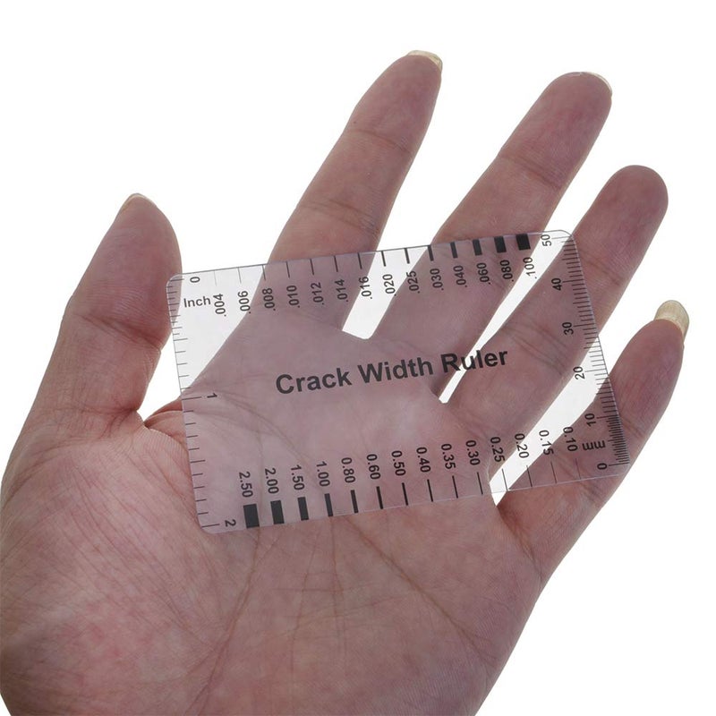 Muka (10PCS) Muka Plastic Concrete Crack Width Ruler-Gloss Clear A - Image 5