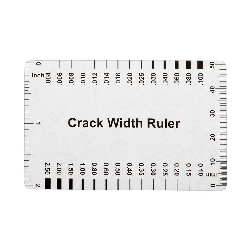 Muka (10PCS) Muka Plastic Concrete Crack Width Ruler-Gloss Clear A - Image 1