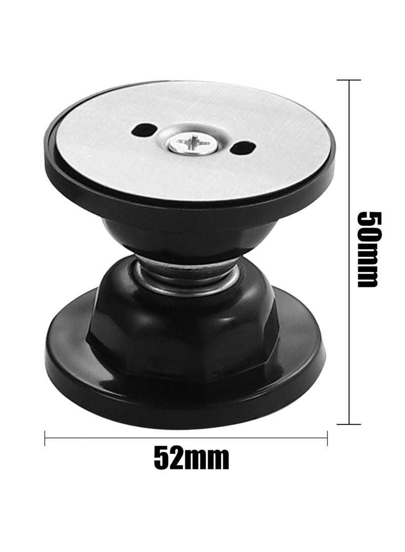 مثبتات أبواب مغناطيسية 2 حزمة، مثبتات أبواب من الفولاذ المقاوم للصدأ للتثبيت على الحائط والأرضية، حامل أبواب للحفاظ على الباب مفتوحًا، مثبت باب بدون حفر مع لاصقات 3D، أسود - Image 5