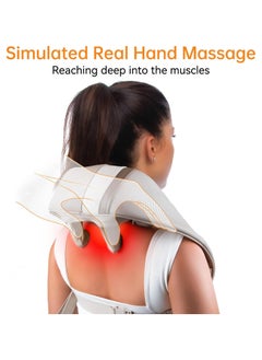 LIMOS Neck and Shoulder Massager with Heat, Deep Tissue Kneading Massage Pillow for Back, Legs, and Waist Pain Relief, Ideal for Home, Office & Car Use  - Image 4