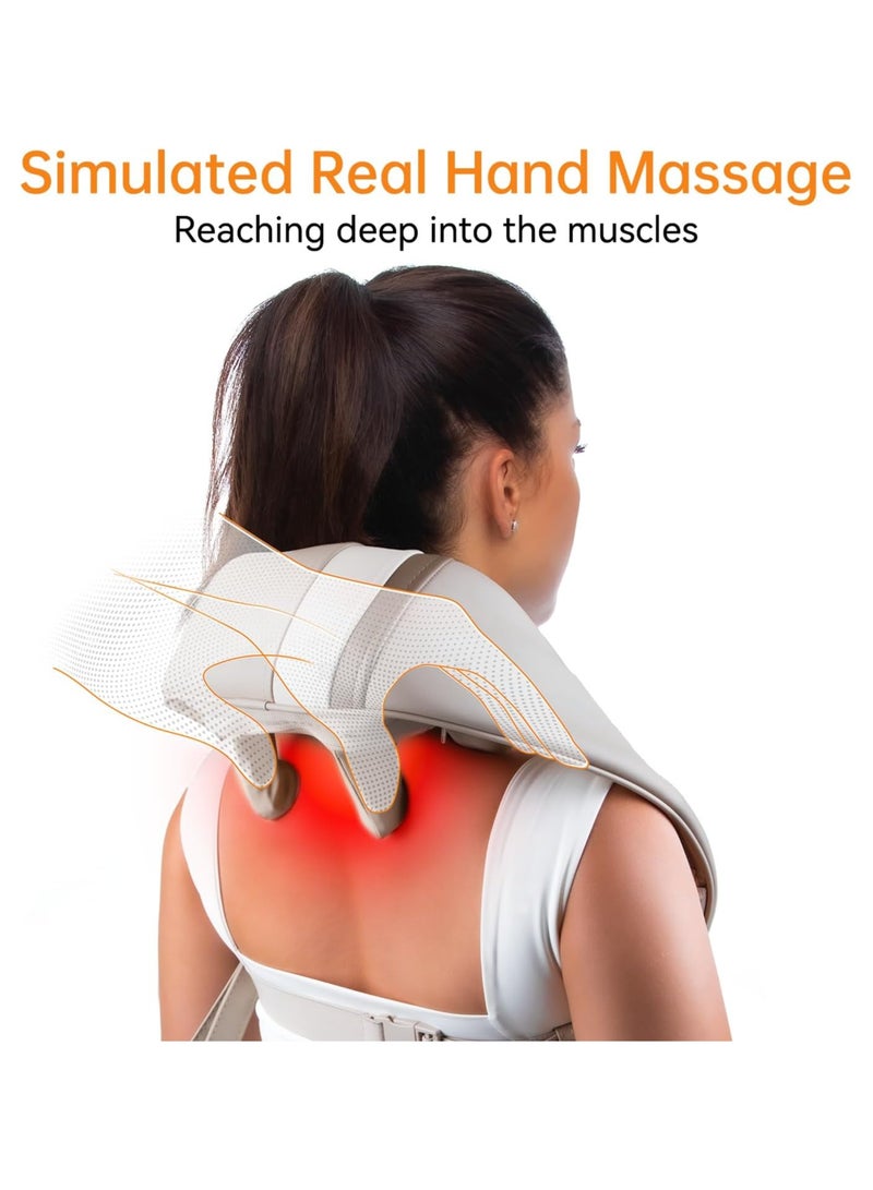 LIMOS Neck and Shoulder Massager with Heat, Deep Tissue Kneading Massage Pillow for Back, Legs, and Waist Pain Relief, Ideal for Home, Office & Car Use  - Image 4