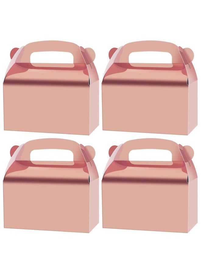 Oletx 30-Pack Rose Gold Party Favor Treat Boxes, Goodie Boxes, Gable Paper Gift Boxes with Handles. Perfect for Wedding, Birthday, Graduation, Babyshower. - Image 1