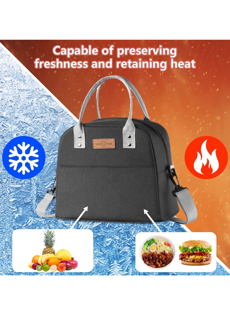 VIO Insulated Waterproof Lunch Bag Thermal Reusable Lunch Bag For Office Work School College Travel Picnic Small Cooler Tote Bag for Men Women Boys Girls Indoor Outdoor  - Image 4