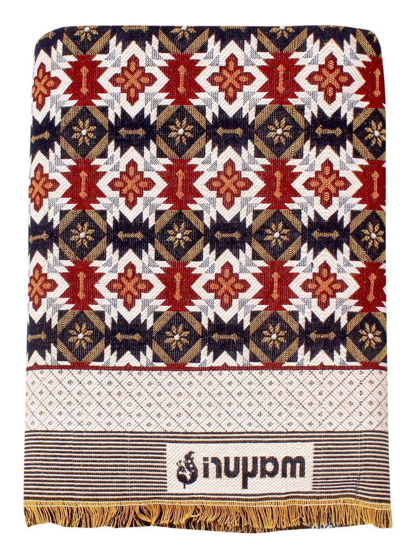 Mandhania Solance by Mandhania MayurPankh 3D Solapur Chaddar 100% Cotton Dailyuse Single Bed Blanket Pack of 1 - Image 1