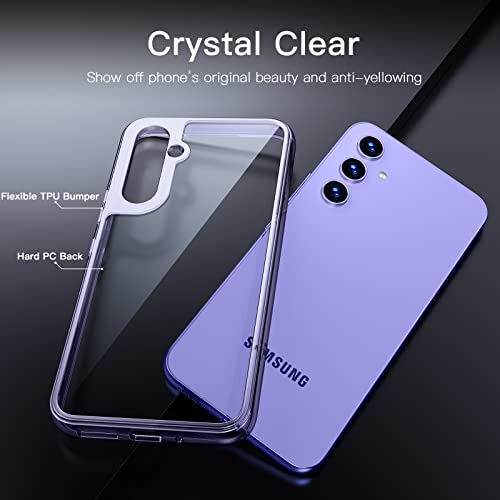 JETech Case for Samsung Galaxy A54 5G 6.4-Inch, Non-Yellowing Shockproof Bumper Protective Phone Cover, Anti-Scratch Hard PC Back (Lilac) - Image 3