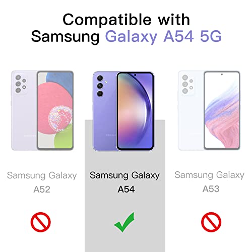 JETech Case for Samsung Galaxy A54 5G 6.4-Inch, Non-Yellowing Shockproof Bumper Protective Phone Cover, Anti-Scratch Hard PC Back (Lilac) - Image 2