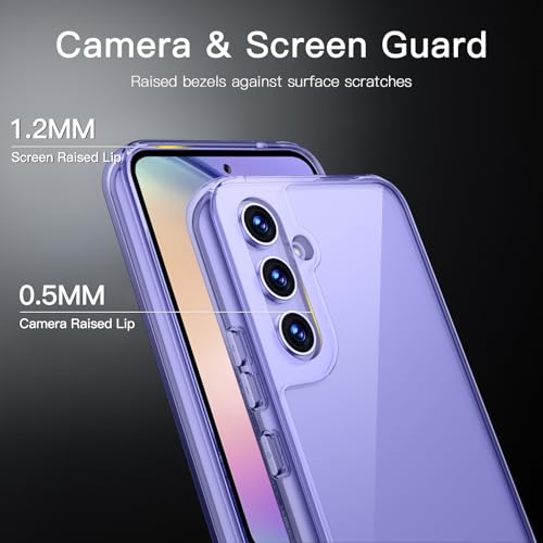 JETech Case for Samsung Galaxy A54 5G 6.4-Inch, Non-Yellowing Shockproof Bumper Protective Phone Cover, Anti-Scratch Hard PC Back (Lilac) - Image 5