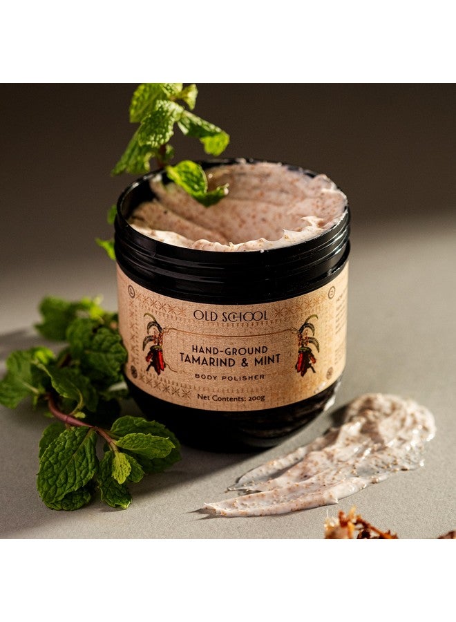 Old School Rituals Tamarind & Mint Body Scrub | Natural Exfoliating & Brightening Body Polisher for Tan Removal, Glowing Skin & Skin Nourishment | 200g - Image 2