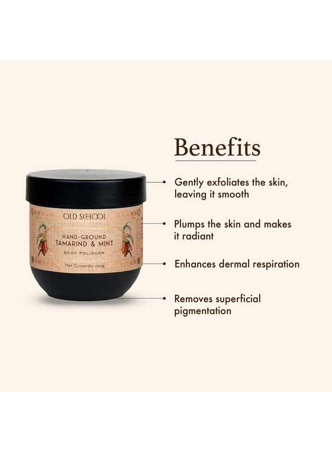 Old School Rituals Tamarind & Mint Body Scrub | Natural Exfoliating & Brightening Body Polisher for Tan Removal, Glowing Skin & Skin Nourishment | 200g - Image 3