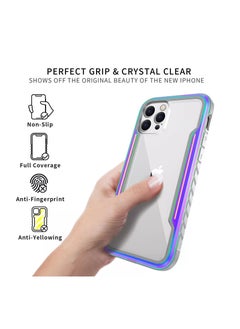 iPhone 13 Pro Max Heavy Duty Defender Rugged Anti-Drop Case Clear Back Cover with Shockproof Hybrid Metal and TPU Bumper Frame Aurora - pzsku/ZB052E763F43715634E53Z/45/_/1652608806/dc66ea5a-6309-4d8d-aa13-452881d192fb