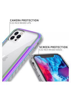 iPhone 13 Pro Max Heavy Duty Defender Rugged Anti-Drop Case Clear Back Cover with Shockproof Hybrid Metal and TPU Bumper Frame Aurora - pzsku/ZB052E763F43715634E53Z/45/_/1653200962/19af93e4-4106-43e9-8750-3f849d97d0bc