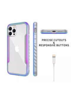 iPhone 13 Pro Max Heavy Duty Defender Rugged Anti-Drop Case Clear Back Cover with Shockproof Hybrid Metal and TPU Bumper Frame Aurora - pzsku/ZB052E763F43715634E53Z/45/_/1653200962/c6acb1fb-7e7f-46f5-aa94-8dc2c1d249f8