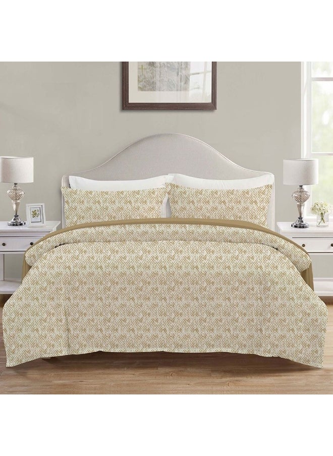 DANUBE HOME Aw24 - Mystique 6 Pieces Super King Comforter Set - 260X260Cm Beige (Vistacom - 001) | 100 % Cotton Breathable Bedding Sheet And Pillow Cases For Bedroom  - Image 2