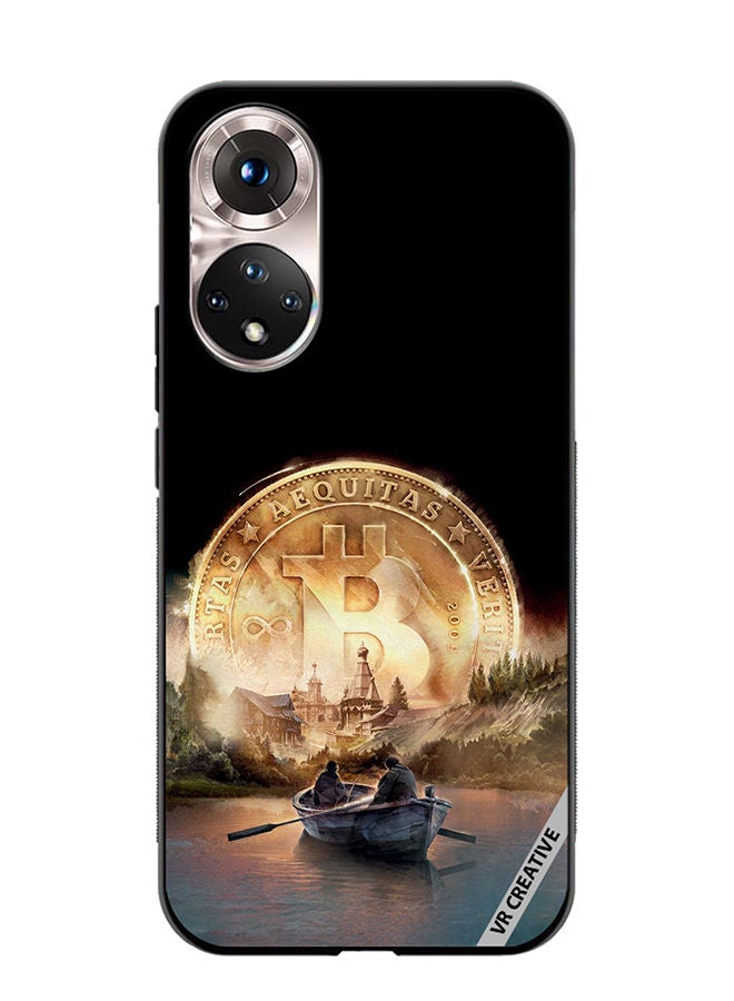 Protective Case Cover For Honor 50 River Of Bitcoin Design Multicolour