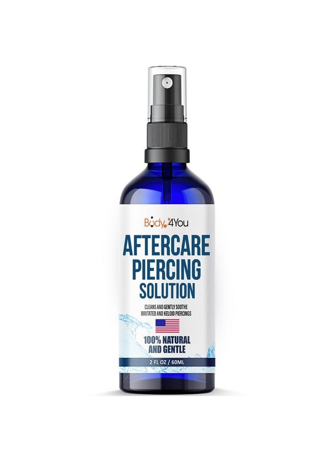 BodyJ4You Piercing Aftercare Spray - Saline Cleaning Solution Nose Belly Ear Piercing Cleaner - Wound Wash Keloid Treatment Piercing Bump Removal - Natural Sea Salt Aloe Rosemary - 2 Fl Oz (60Ml) - Image 1