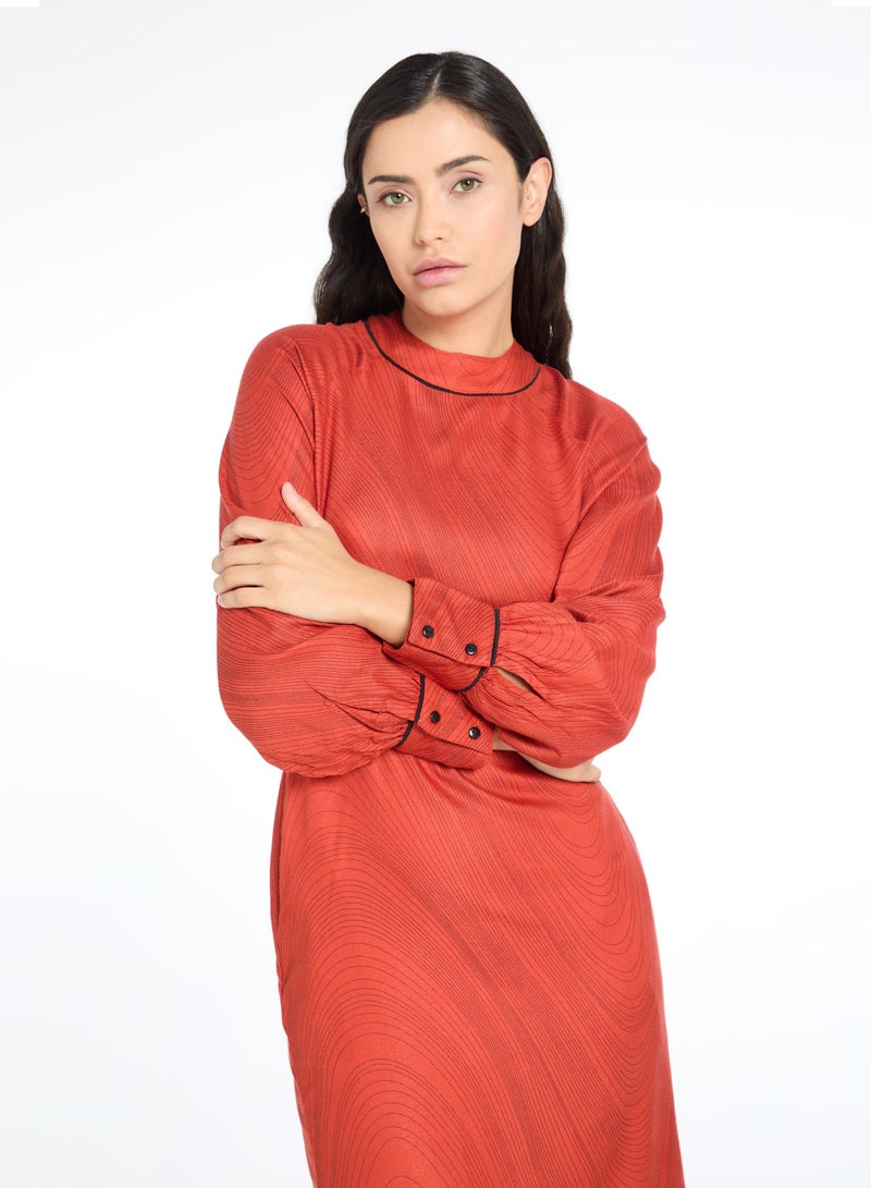 The Label Life Rust Print Dress - Image 4