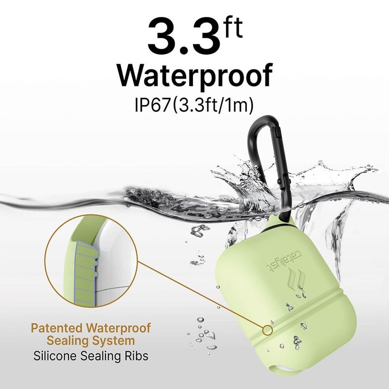 Catalyst Waterproof Case for AirPods 2nd Generation and AirPods 1st Generation - Wireless and USB-C Charging High Drop Protection AirPod Gen 2 and Gen 1 Case with Carabiner, One Piece Design - Image 2