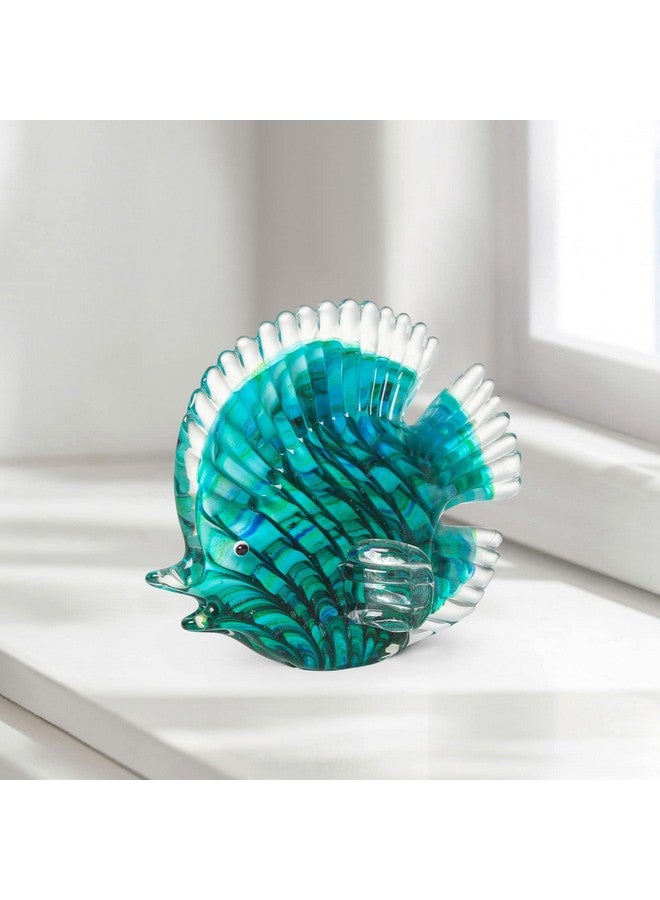 LONGWIN Handmade Glass Stripe Tropical Fish Sculpture Glass Hand Blown Sea Animal Figurine Home Tabletop Decoration Ornaments - Image 4