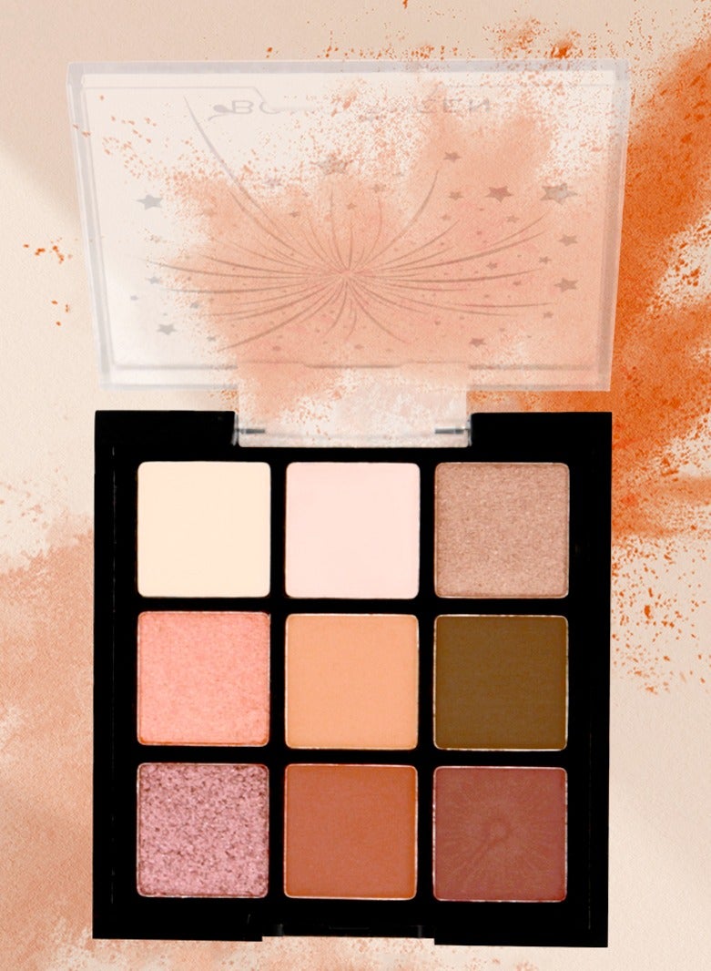 9-slot Eyeshadow Delicate Velvet Texture EARTHY - Image 1