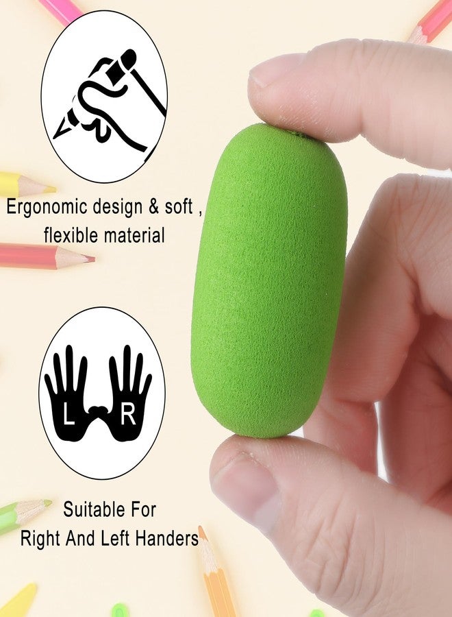 DSLSQD 6 Pieces Pen Grips, Egg Pen Pencil Holder Handwriting Grips Pen Stylus Foam Grips Writing Aid Soft Cushioned Foam for Handwriting Drawing Preschool Supplies Right or Left Hand Use - Image 4