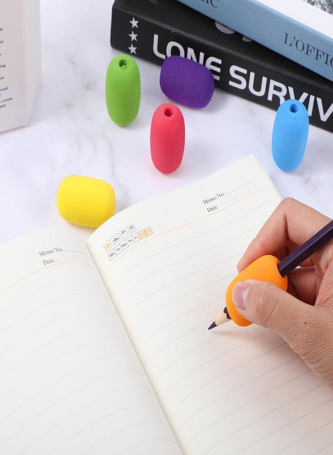 DSLSQD 6 Pieces Pen Grips, Egg Pen Pencil Holder Handwriting Grips Pen Stylus Foam Grips Writing Aid Soft Cushioned Foam for Handwriting Drawing Preschool Supplies Right or Left Hand Use - Image 5