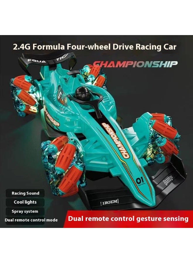 2.4GHz F1 Remote Control Car – 4WD Drift Racing with Spray  LED Lights, High-Speed Rechargeable RC Car - Image 3