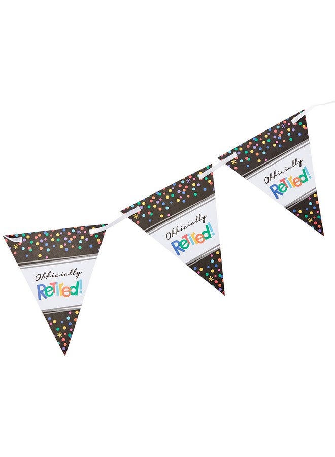Amscan Vibrant Officially Retired Pennant Banner (1 Pc.) Easy To Hang & Durable Material Perfect Party Decor For Retirement Celebrations - Image 2