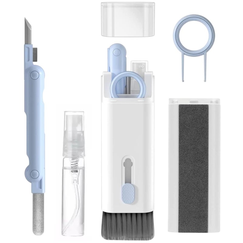 Elfora 7 in 1 Electronic Cleaner kit | Cleaning Kit for iPad | iPhone | Airpods | Monitor Screen | Keyboard | Dust Brush Including Soft Sweep | Swipe | Airpod Cleaner Pen | Key Puller and Spray Bottle - Image 1