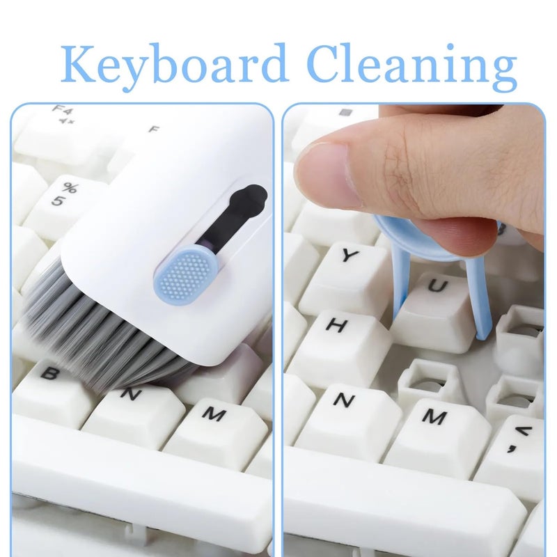 Elfora 7 in 1 Electronic Cleaner kit | Cleaning Kit for iPad | iPhone | Airpods | Monitor Screen | Keyboard | Dust Brush Including Soft Sweep | Swipe | Airpod Cleaner Pen | Key Puller and Spray Bottle - Image 4