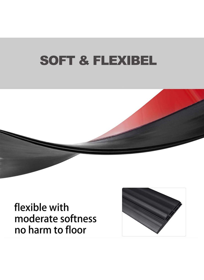 Generic - Door low windproof rubber strip, door seam sealing strip, door bottom gap windproof, dustproof, rainproof and soundproof equipment, 1 meter, black - Image 1