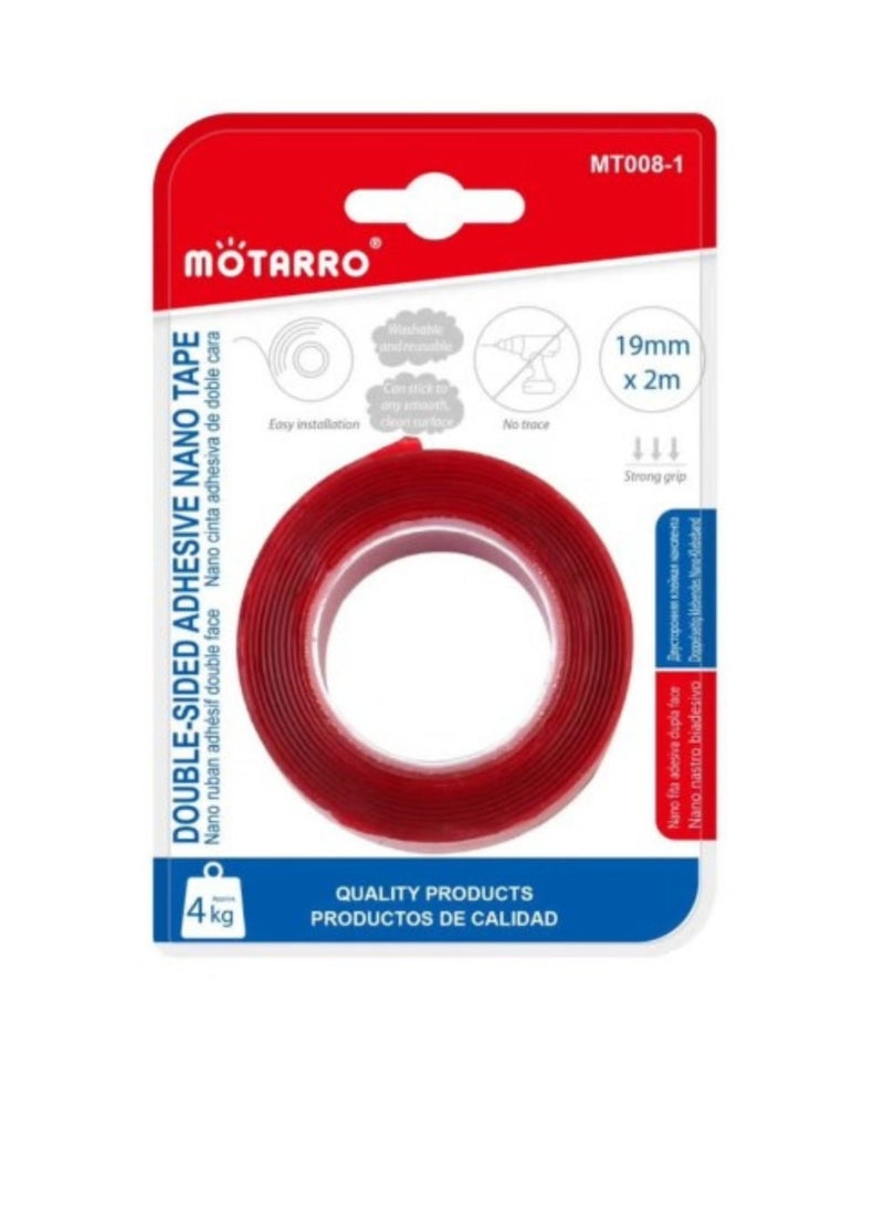 MOTARRO Double-Sided Nano Adhesive Tape 19mmx2m  - Image 1