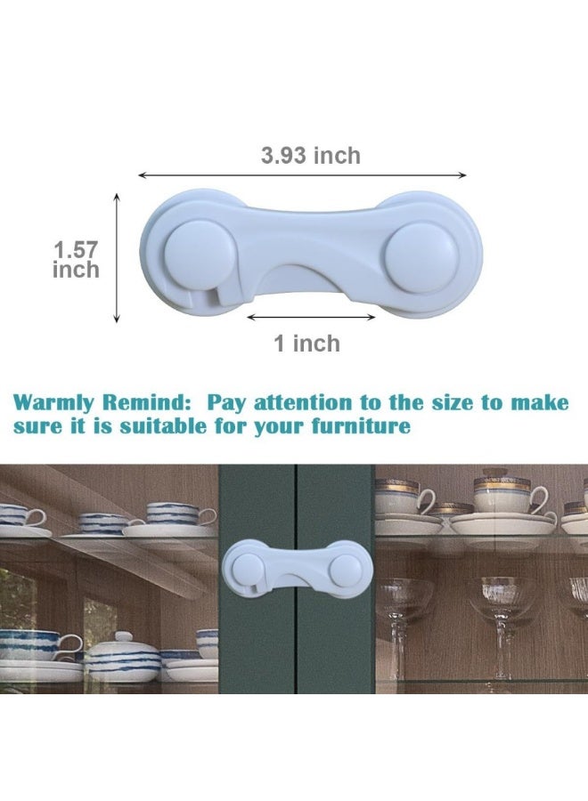 8 packs of child safety cabinet locks, chest of drawers, oven, refrigerator, toilet seat, baby anti-pinch safety lock-white - Image 2