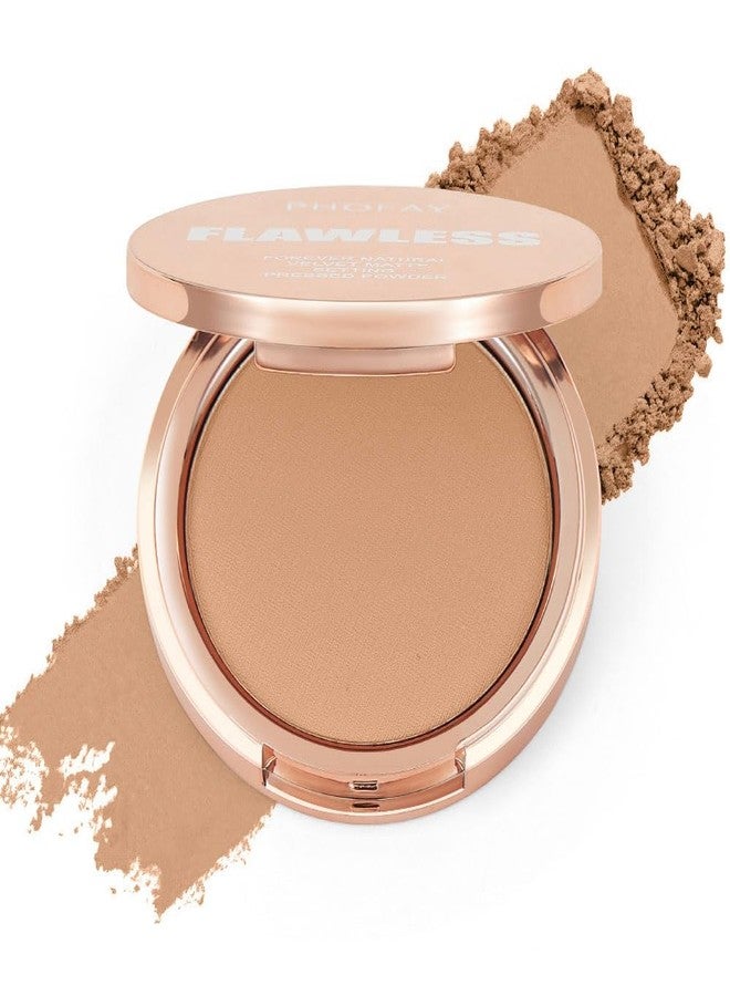 PHOFAY Matte Setting Pressed Powder - Natural Matte Finish, Pore-Blurring & Oil-Control Formula, Antioxidant-Infused, Long-Wear Compact for All Skin Types, 8g / 0.28 oz (02#, 0.04) - Image 1