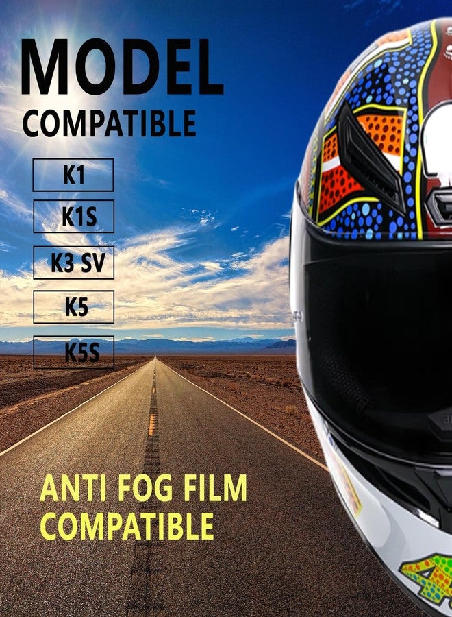 TAOHOM K1 Replacement Helmet shield,Motorcycle Helmet Visor Compatible with AGV K1 K3 SV K5 K5‑S (Deep Smoke) - Image 4