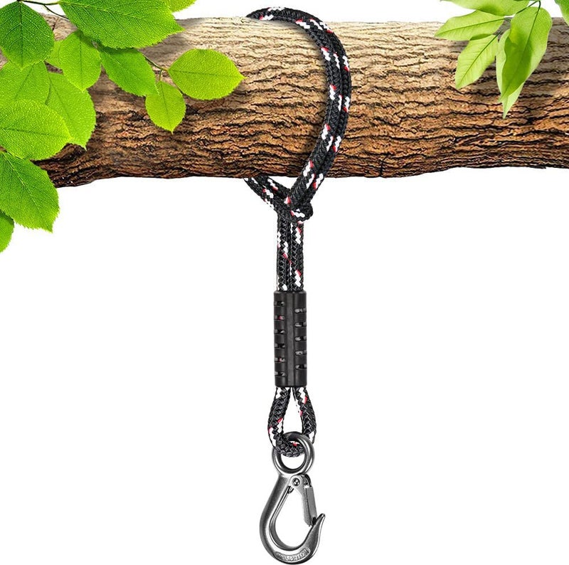 BeneLabel 1 Pcs Tree Swing Rope, 39 inch, Hammock Tree Swing Hanging Strap, Heavy Duty Hook, for Indoor Outdoor Swing Hammock Playground Set Accessories, Blue - Image 1