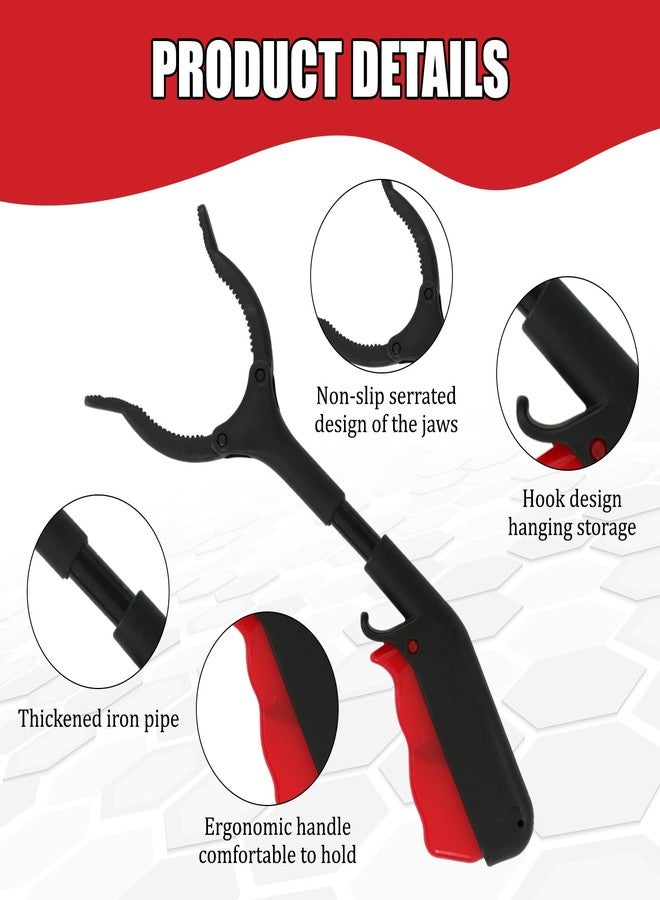 Xorim Short Grabber Reacher Tool, Small Trash Picker Upper Tongs, Mini Grabbers for Adults Litter Pickers Sanitation Workers Seniors(3psc） - Image 4