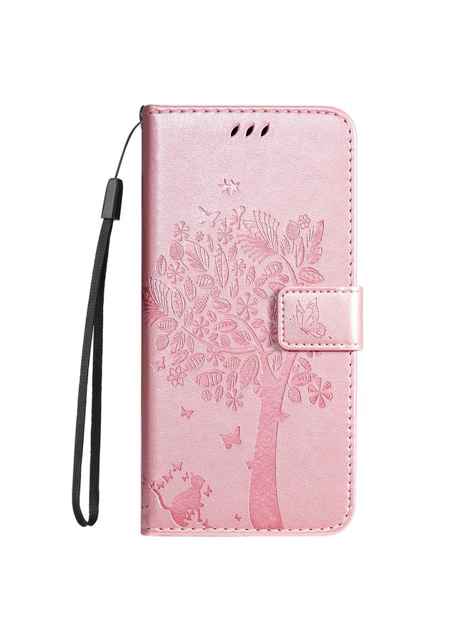 اس-توب جراب لهاتف Samsung Galaxy M62 / F62، جراب هاتف جلدي قلاب بنقشة شجرة وقط - Image 2