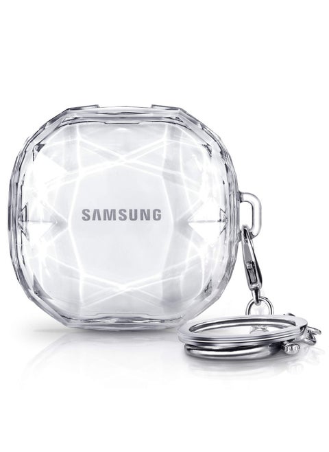 Protective Cover Compatible with Samsung Galaxy Buds 2 Pro | Galaxy Buds 2 | Galaxy Buds Pro | Galaxy Buds Live In-Ear Shockproof Case with Keychain